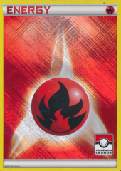 Fire Energy Unnumbered Crosshatch Holo Promo - 2011 Pokemon League